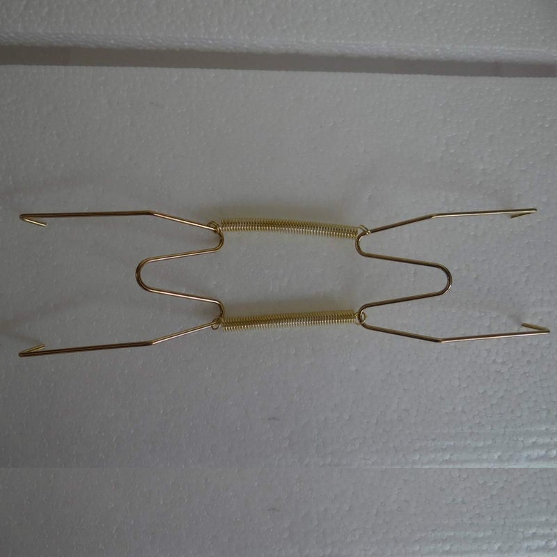 lasenersm 6 Pieces 8" Plate Hangers Invisible Wall Plate Hanger Spring Style Invisible Plate Tray Display Hanger Holds Decorative Plate Hanger 7.5" to 8.5" Plate, Golden-Color - Image 3